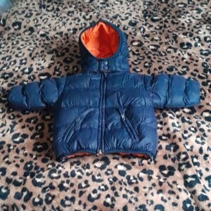 The Children's Place Blue and Orange Puffer Jacket